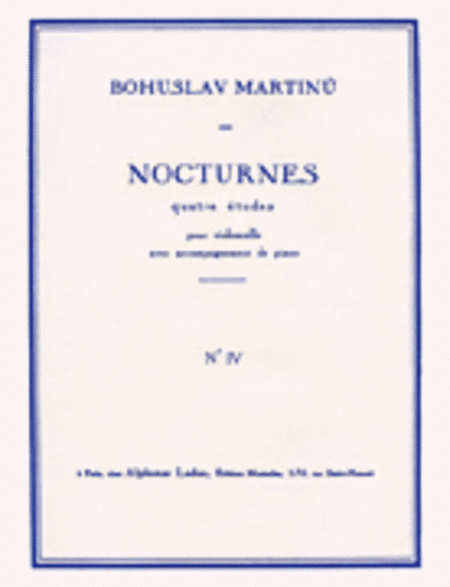 4 Nocturnes - H189, No. 4