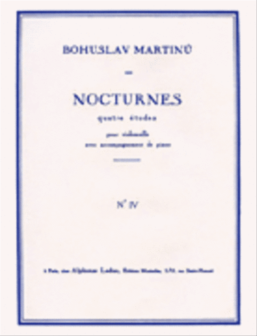 4 Nocturnes – H189, No. 4