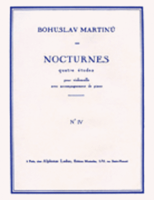 Book cover for 4 Nocturnes – H189, No. 4