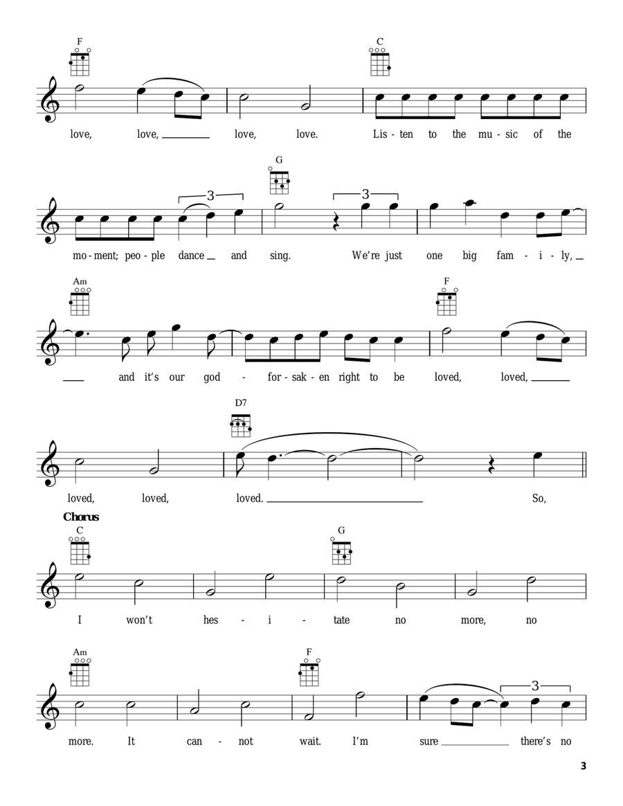 I'm Yours Ukulele scores gallery preview page 3