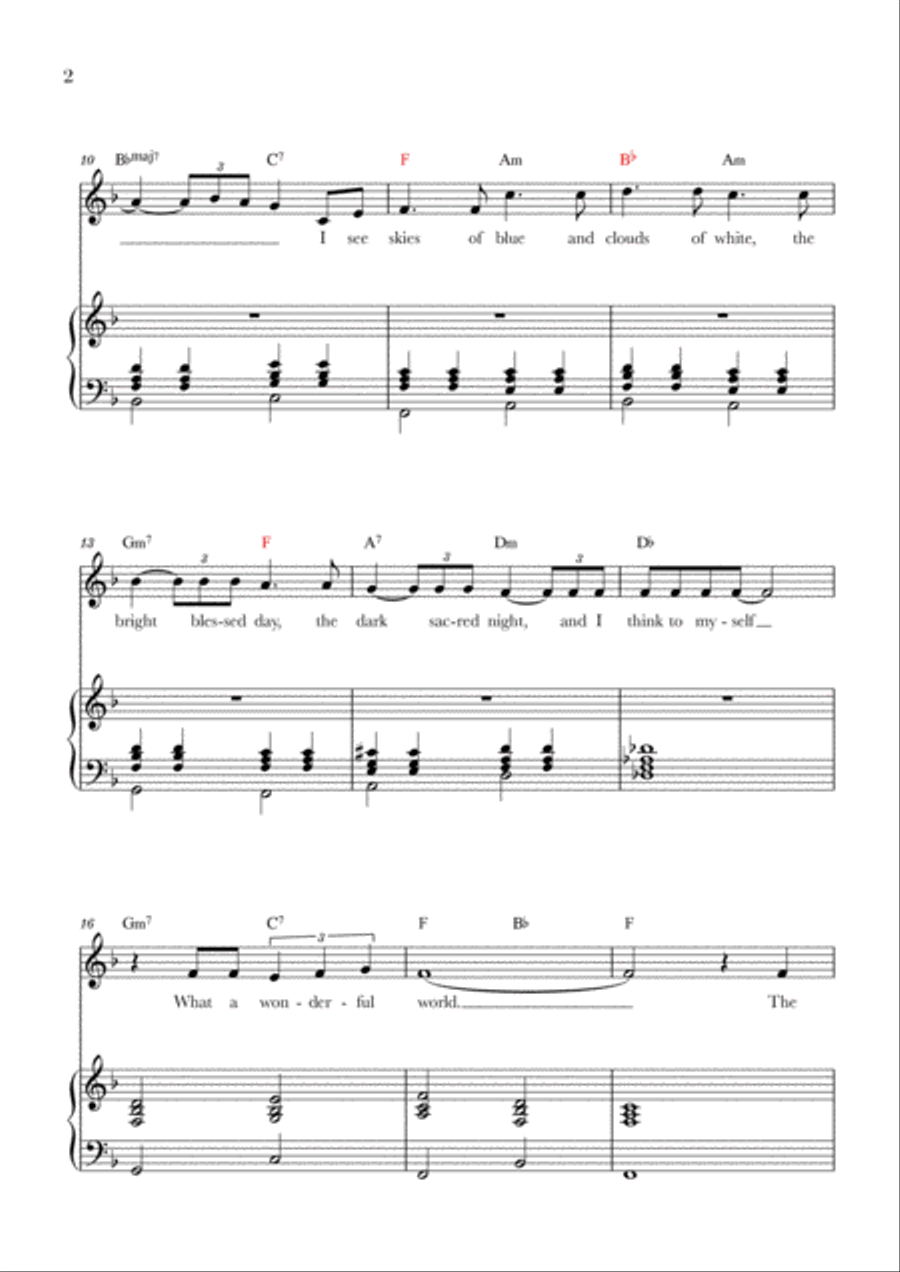 What A Wonderful World Voice scores gallery preview page 2