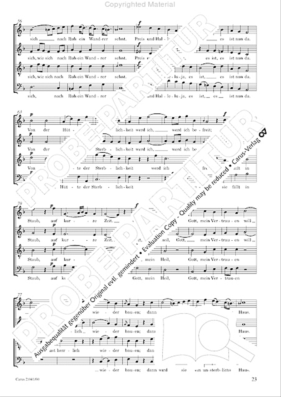 Motets and arias for choirs collected and edited by Johann Adam Hiller, vol. 6 Voice Solo scores gallery preview page 24