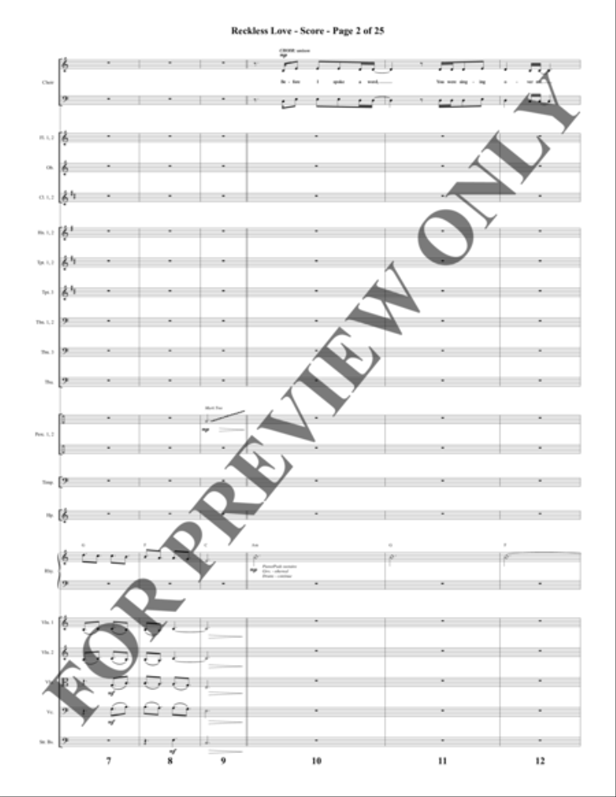 Reckless Love - Orchestration Choir scores gallery preview page 3