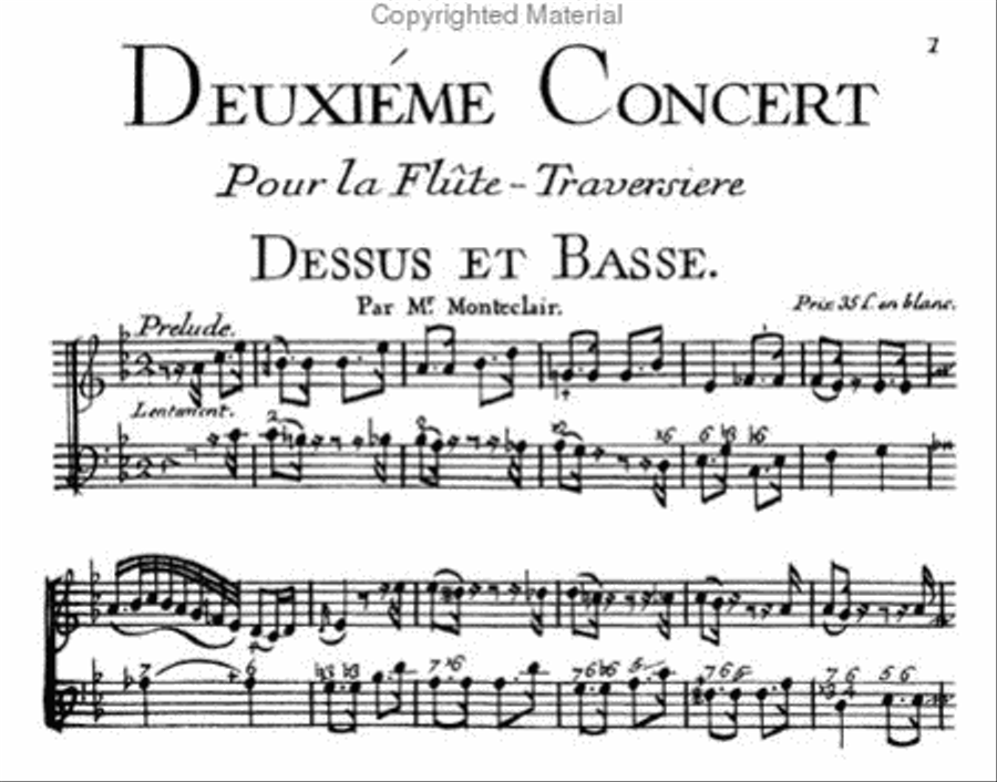 Concert for flute with figured bass Flute scores gallery preview page 2