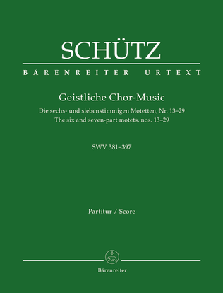 Book cover for Geistliche Chor-Music SWV 381-397