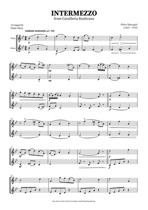 Intermezzo from Cavalleria Rusticana for Flute and Oboe Duet