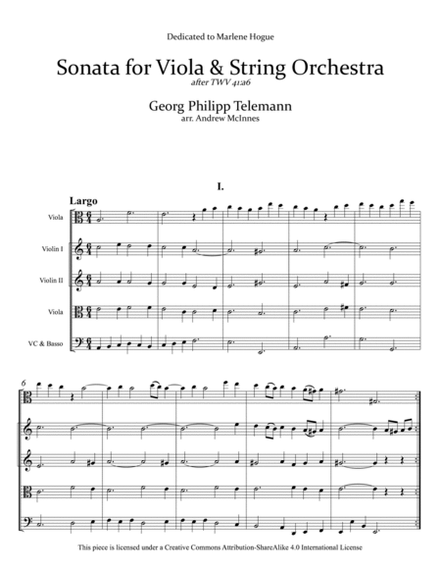 Sonata for Viola and String Orchestra