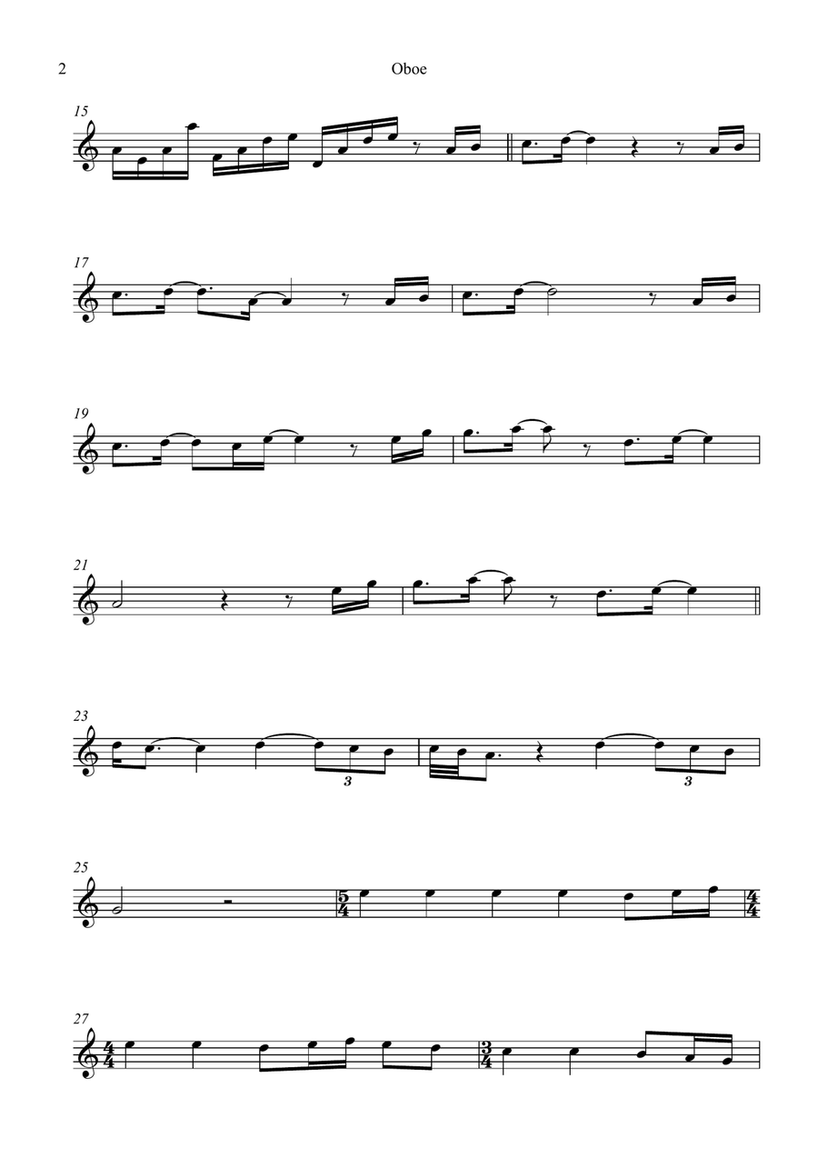 Breath Of Heaven (Mary's Song) Oboe Solo scores gallery preview page 2