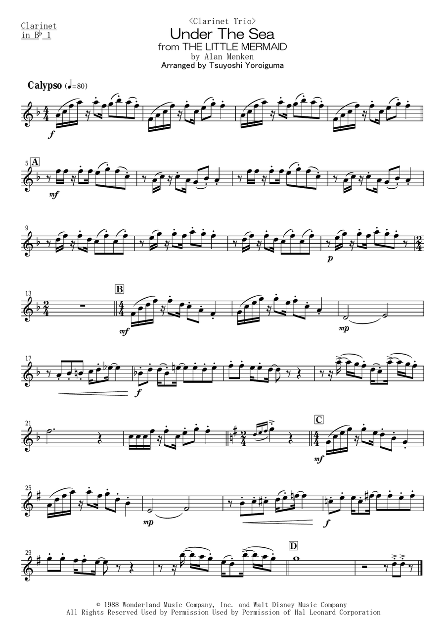 Under The Sea Woodwind Trio scores gallery preview page 3