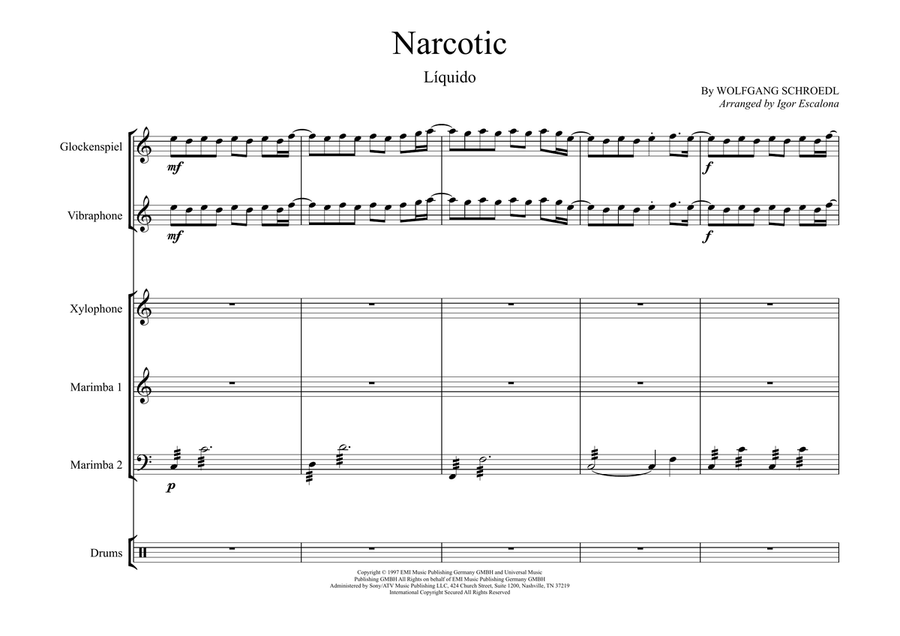 Narcotic Percussion Ensemble scores gallery preview page 3