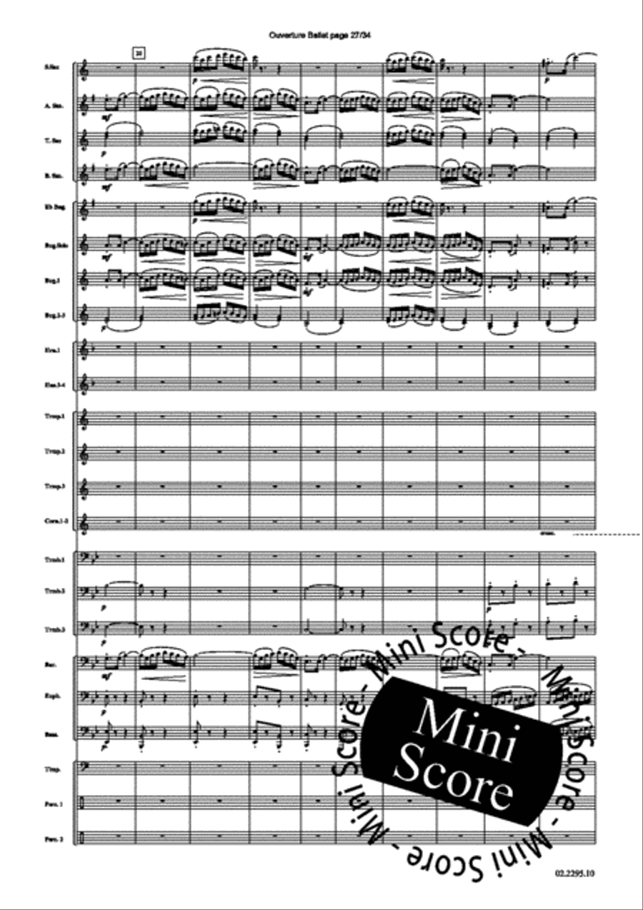 Ouverture de Ballet Fanfare Band scores gallery preview page 31