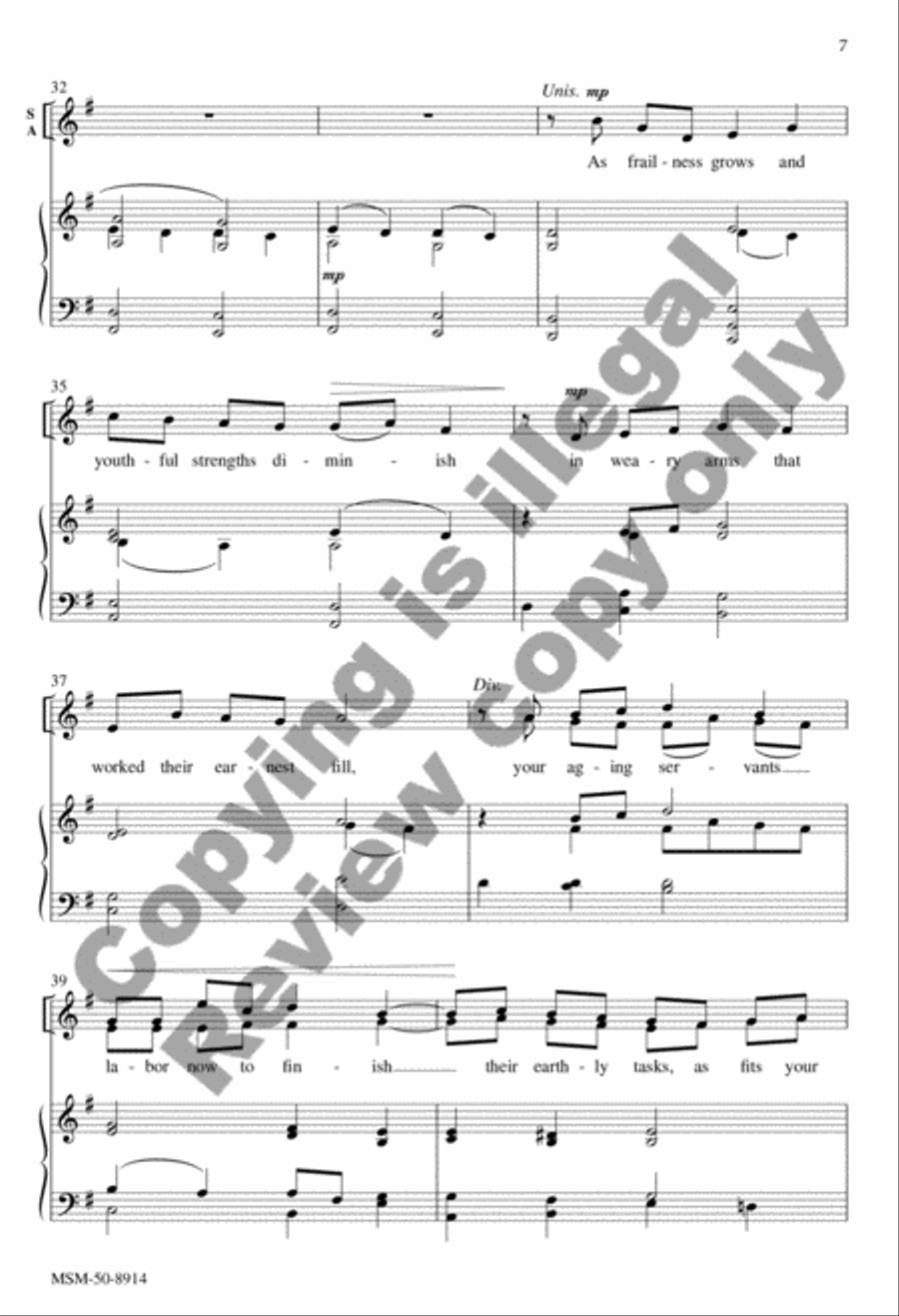When Memory Fades (Choral Score) 4-Part scores gallery preview page 15