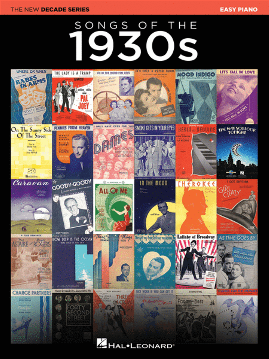 Songs of the 1930s Easy Piano scores gallery preview page 1