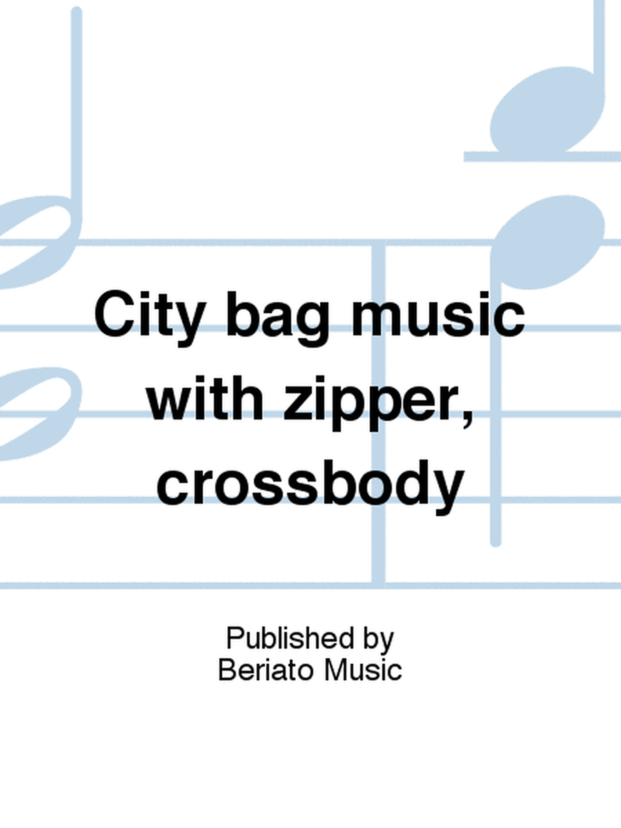 City bag music with zipper, crossbody
