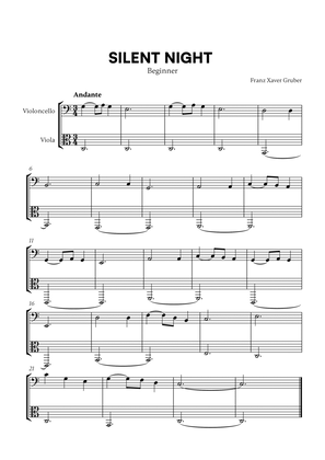 Franz Xaver Gruber - Silent Night (Beginner) (for Cello and Viola)