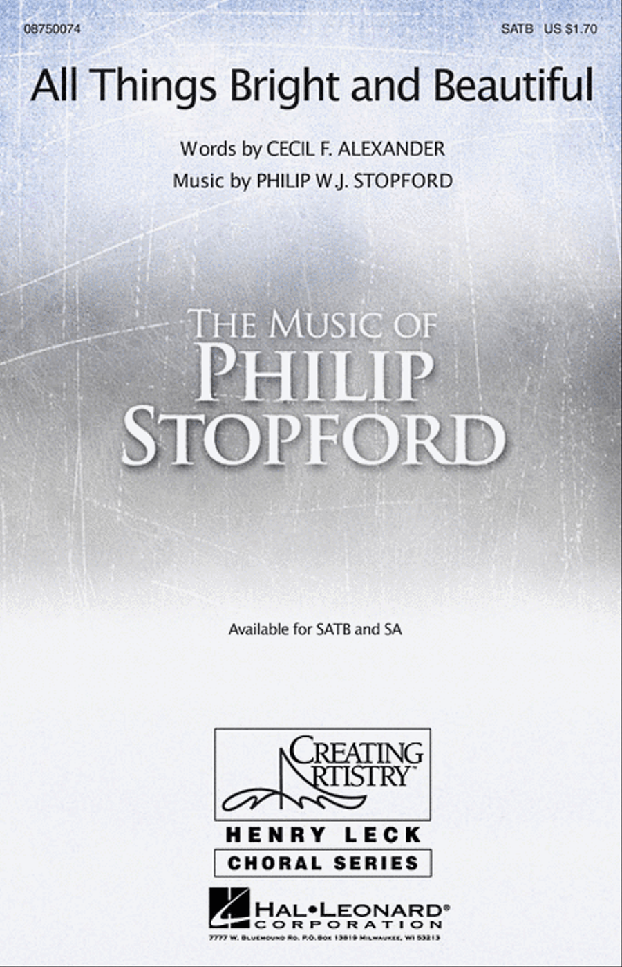 All Things Bright and Beautiful 4-Part scores gallery preview page 1