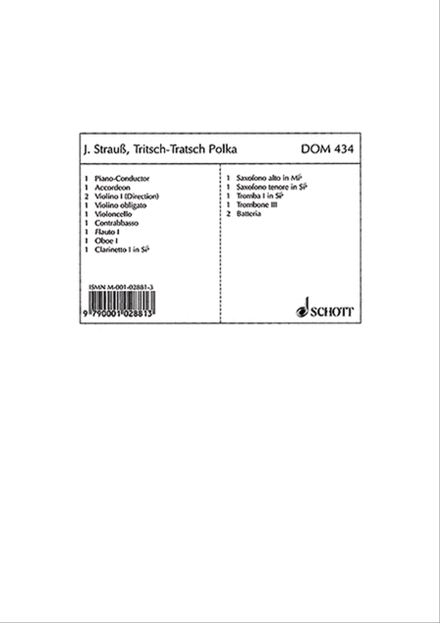 Tritsch-Tratsch Polka Orchestra scores gallery preview page 1