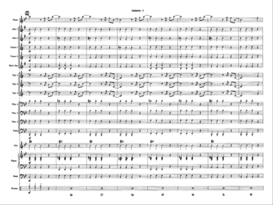 Ben's Blues: Score Jazz Ensemble scores gallery preview page 5