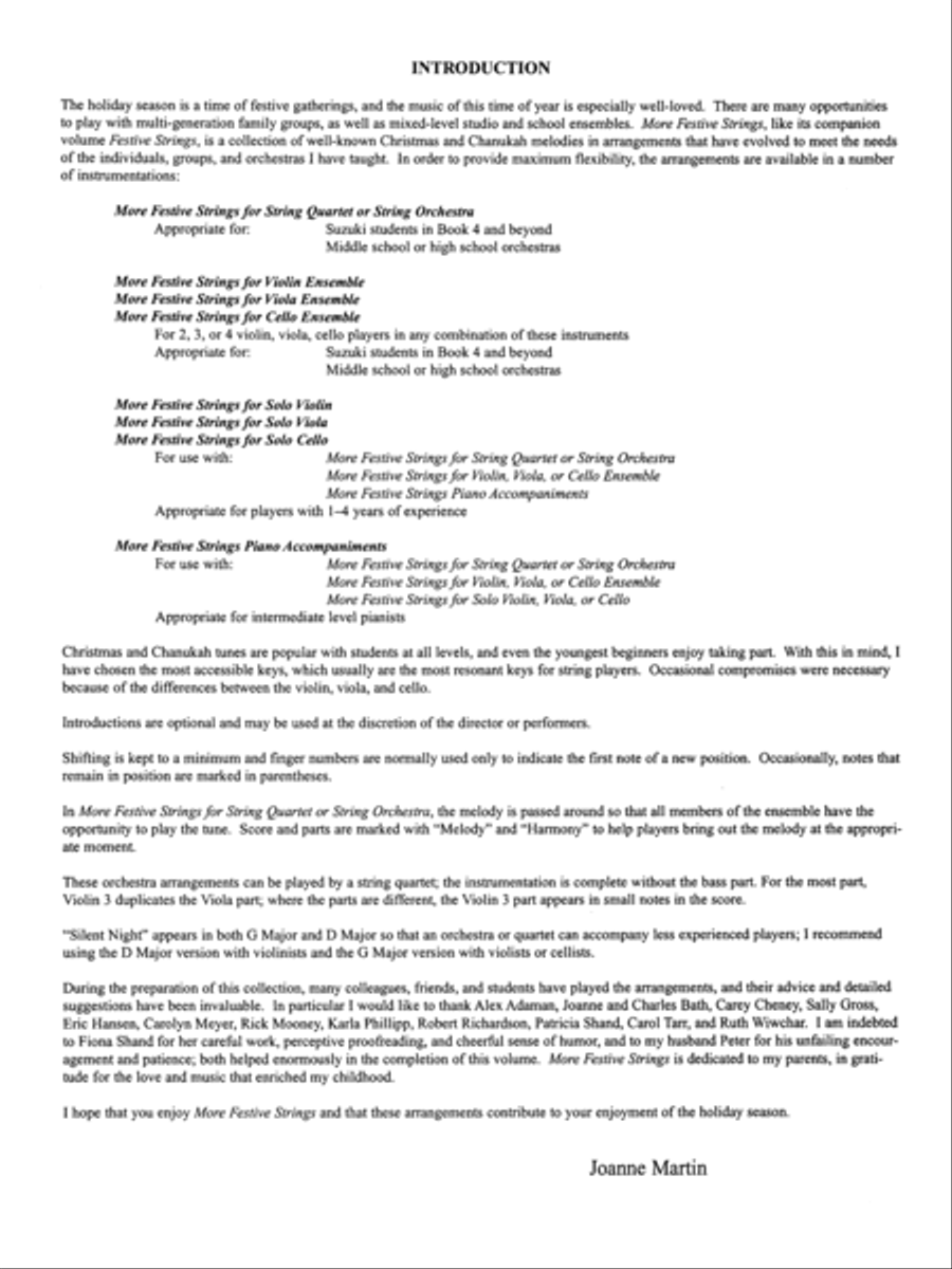 More Festive Strings for String Quartet or String Orchestra String Quartet scores gallery preview page 8
