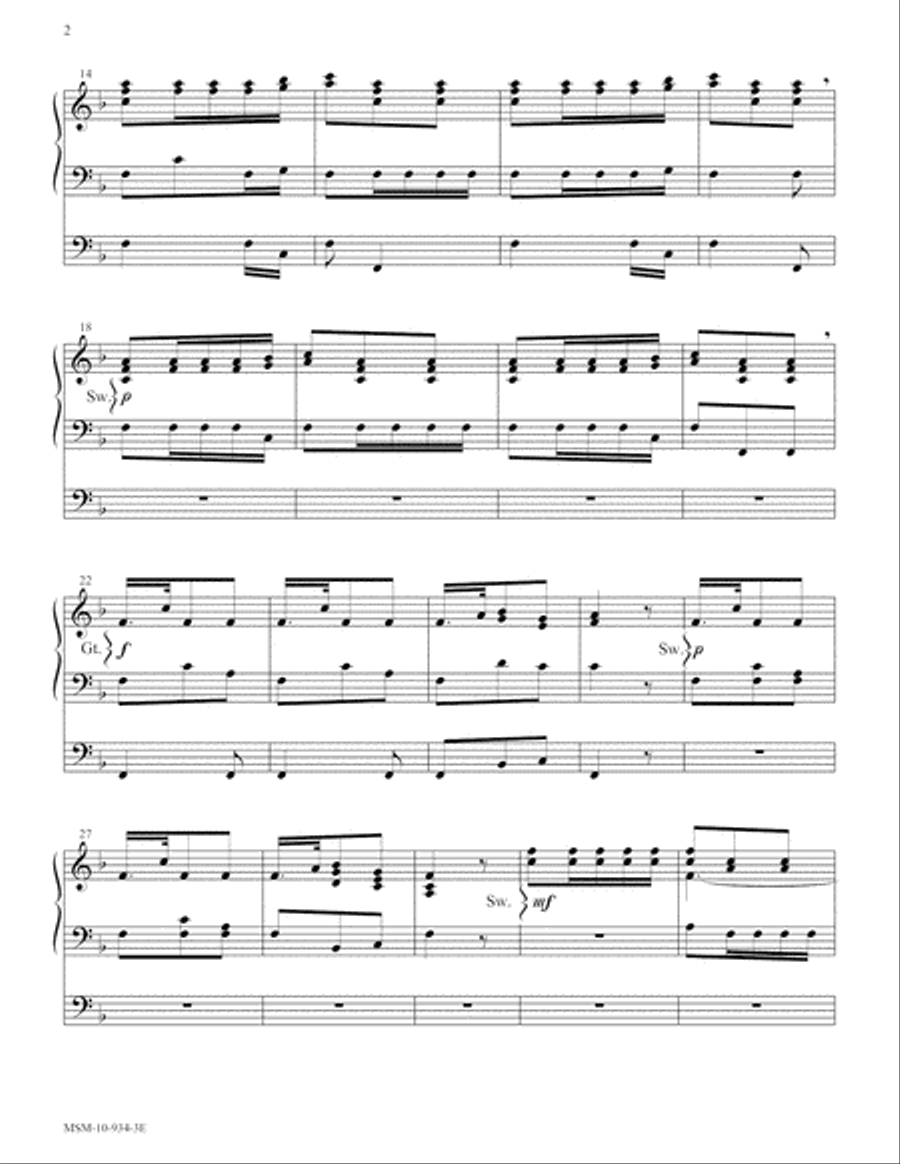 Allegro from L'Autunno (Four Seasons) Organ scores gallery preview page 2