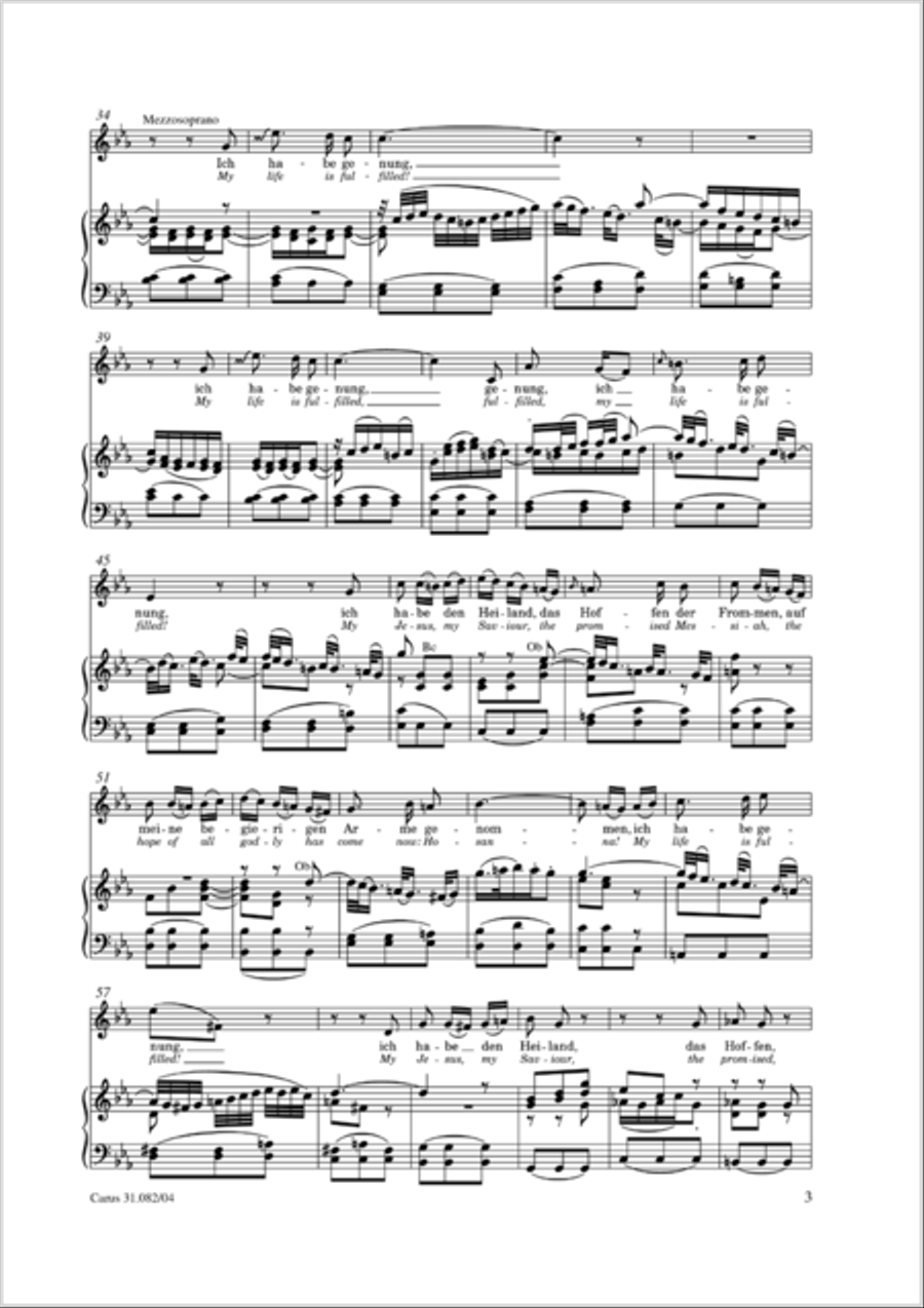 I have enough (Ich habe genung) Mezzo-Soprano Voice scores gallery preview page 22