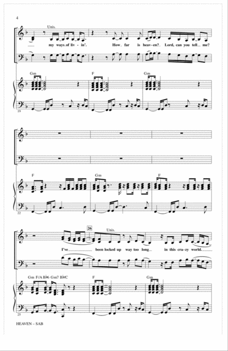 Heaven (arr. Mark Brymer) 3-Part scores gallery preview page 3