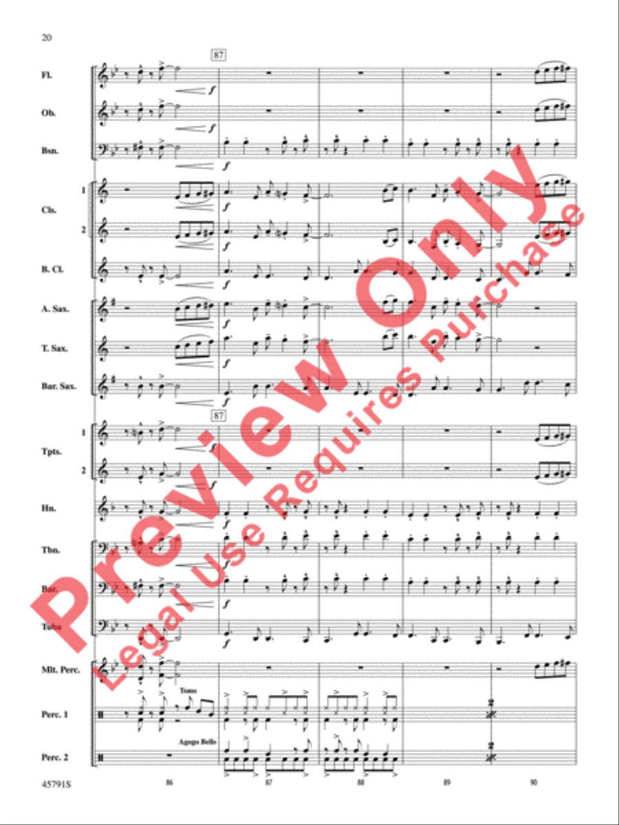 Sambeando Concert Band scores gallery preview page 21