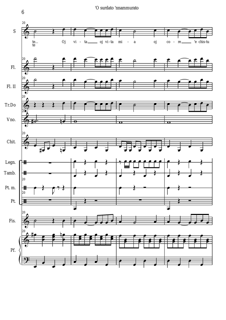 'O surdato 'nnammurato Large Ensemble scores gallery preview page 6