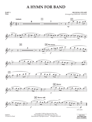 Book cover for A Hymn for Band (arr. Johnnie Stuart) - Pt.1 - Flute