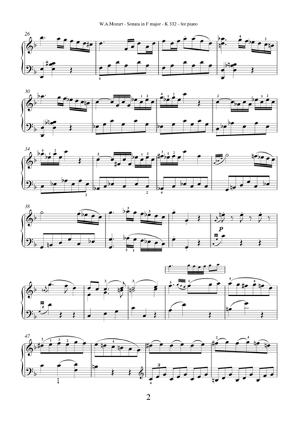 Wolfgang Amadeus Mozart—Sonata in F major K332