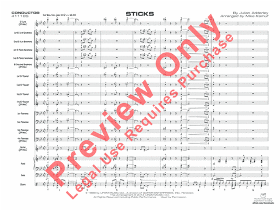 Sticks Jazz Ensemble scores gallery preview page 20