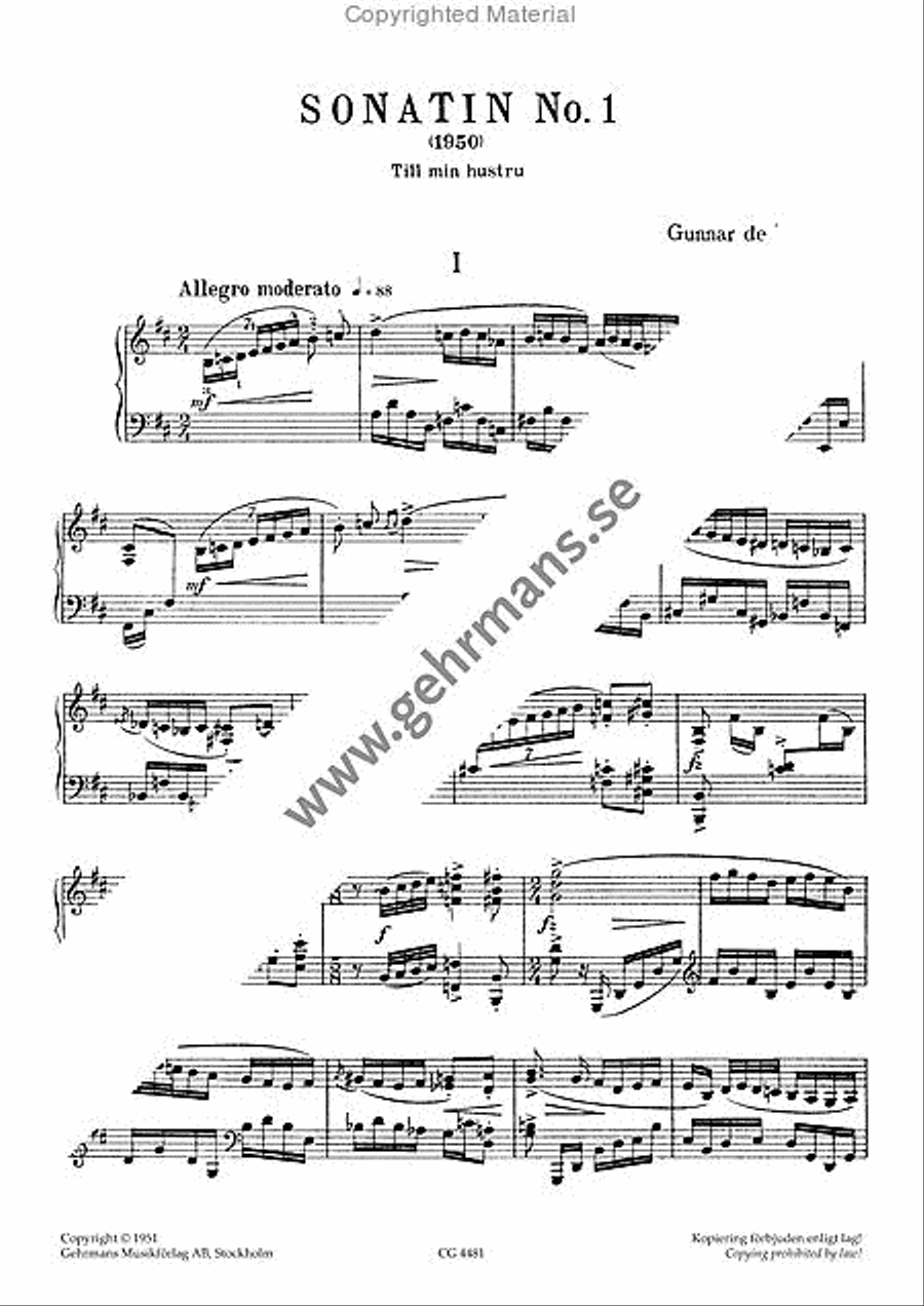 Sonatin nr 1 Piano Solo scores gallery preview page 2