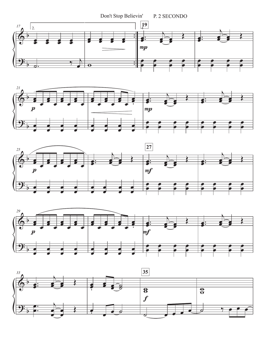 Don't Stop Believin' Piano Method scores gallery preview page 4