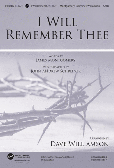 I Will Remember Thee - CD ChoralTrax