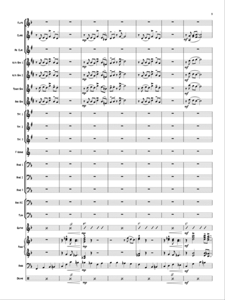 Blues Is My Favorite Color Concert Band scores gallery preview page 8