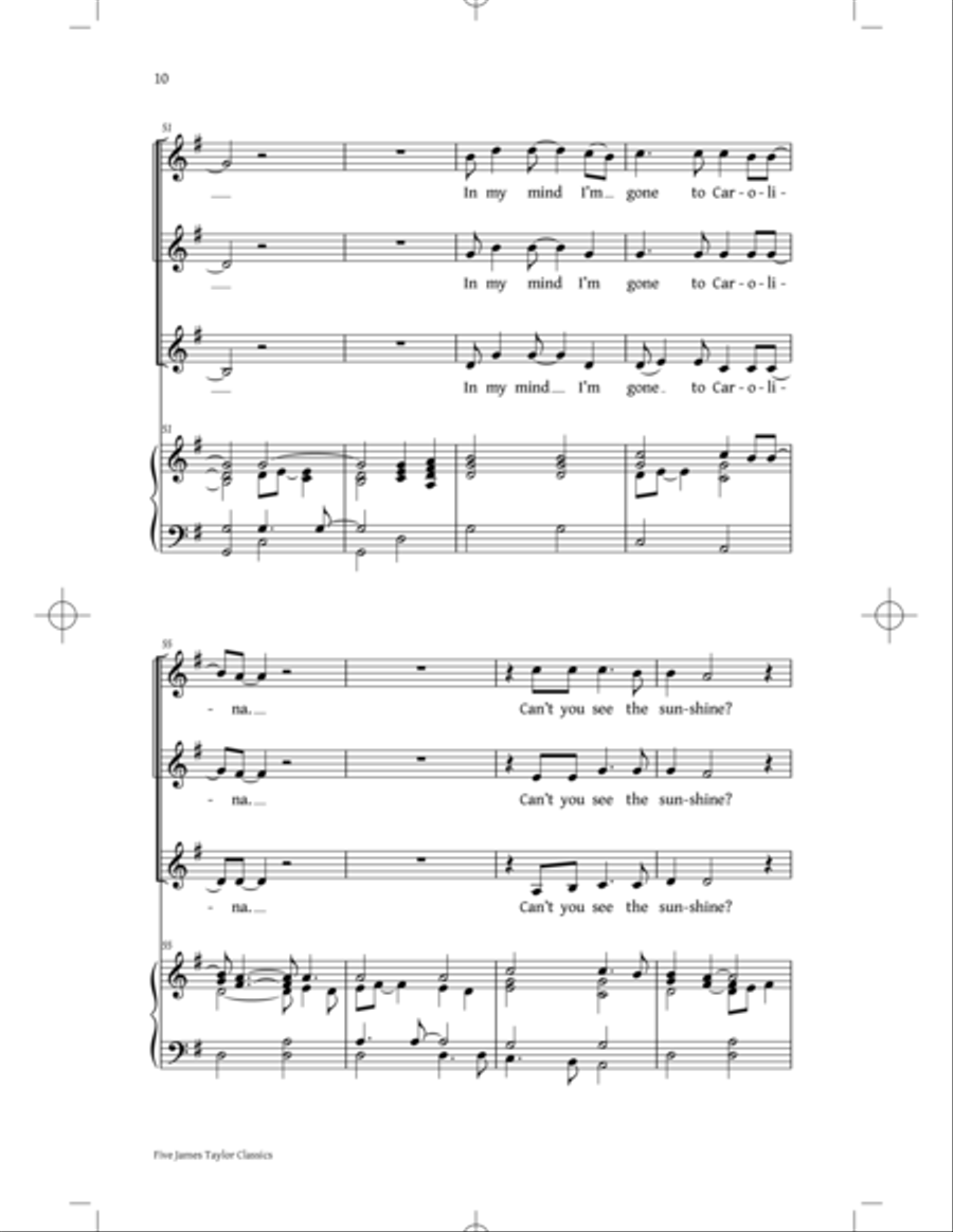 You've Got A Friend: Five James Taylor Classics SSA scores gallery preview page 8