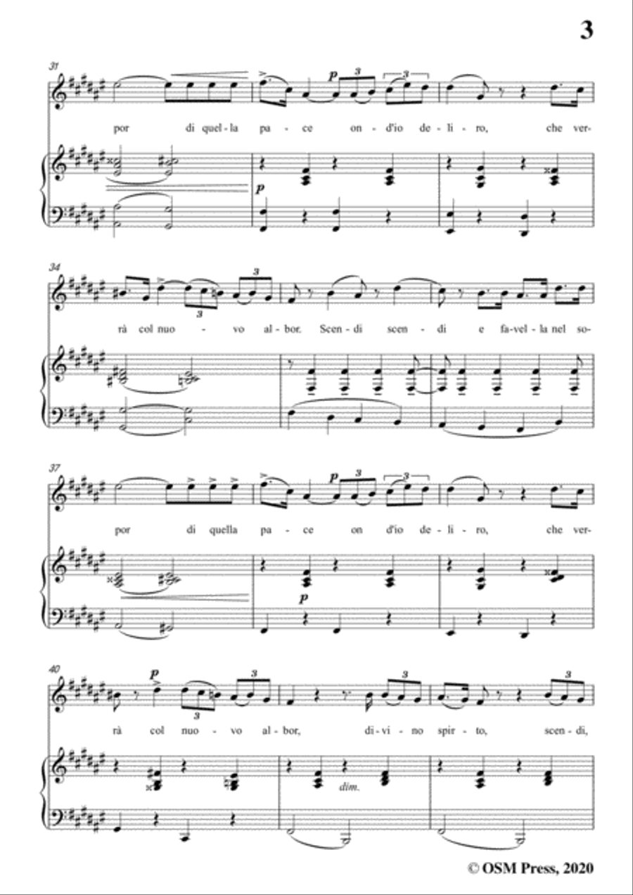 Donizetti-L'ultima notte di un novizio,in F sharp Major,for Voice and Piano Voice Solo scores gallery preview page 5