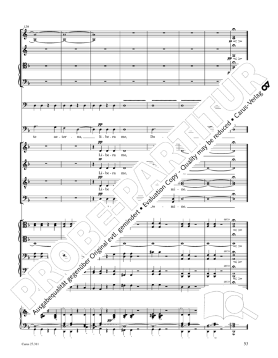 Requiem - church version (Requiem. Fassung mit kleinem Orchester) 4-Part scores gallery preview page 69