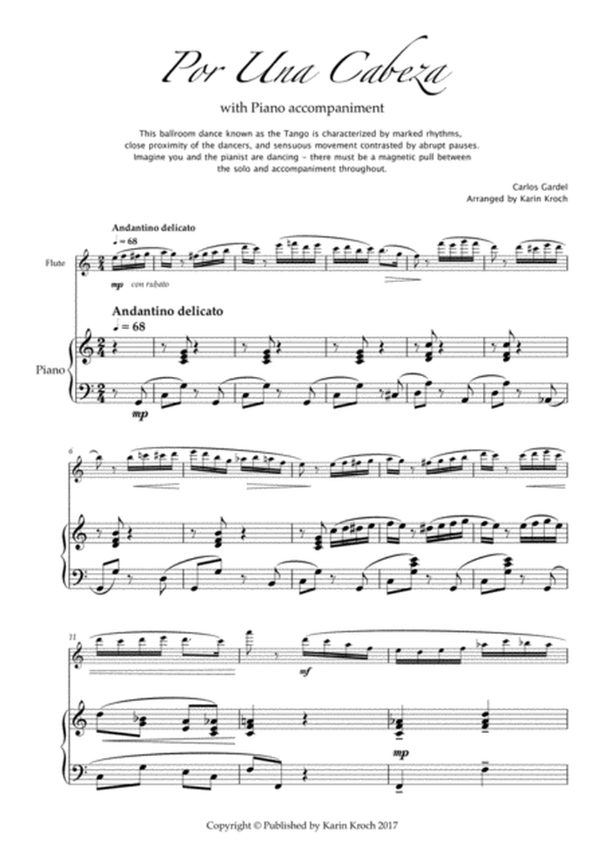 Por Una Cabeza (Tango) - Flute with Piano accompaniment image number null