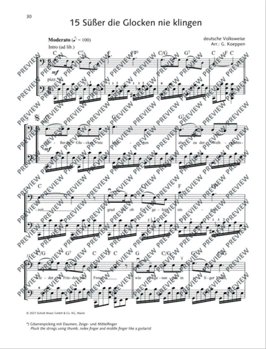 Süßer die Glocken nie klingen Cello scores gallery preview page 4
