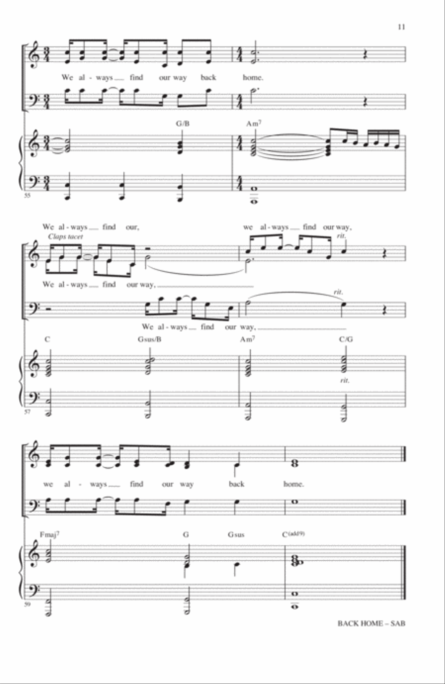 Back Home 3-Part scores gallery preview page 10