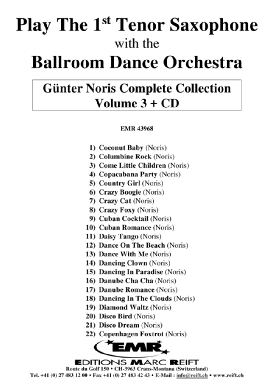 Play The 1st Tenor Sax With The Ballroom Dance Orchestra Vol. 3 image number null