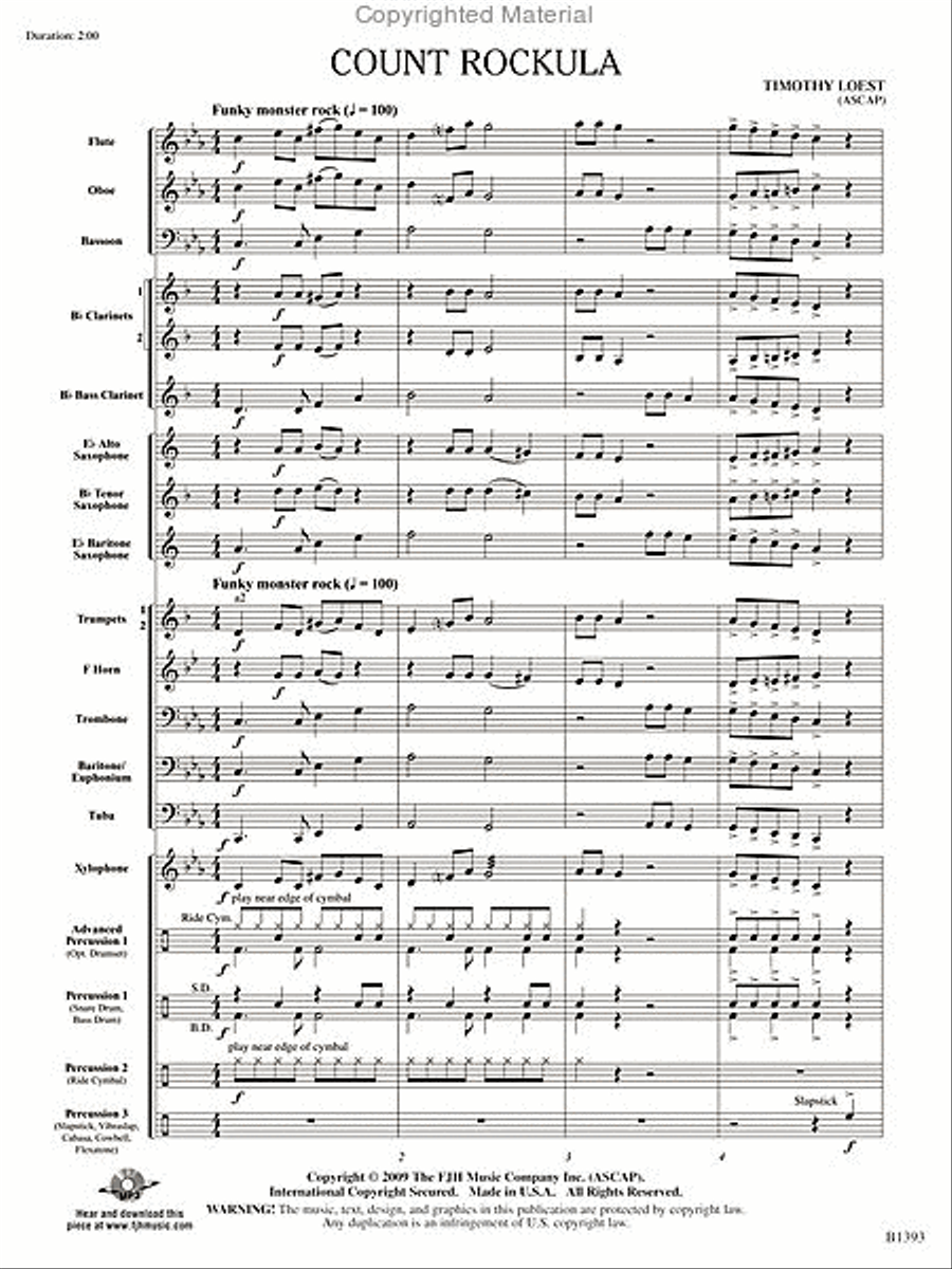 Count Rockula Concert Band scores gallery preview page 2