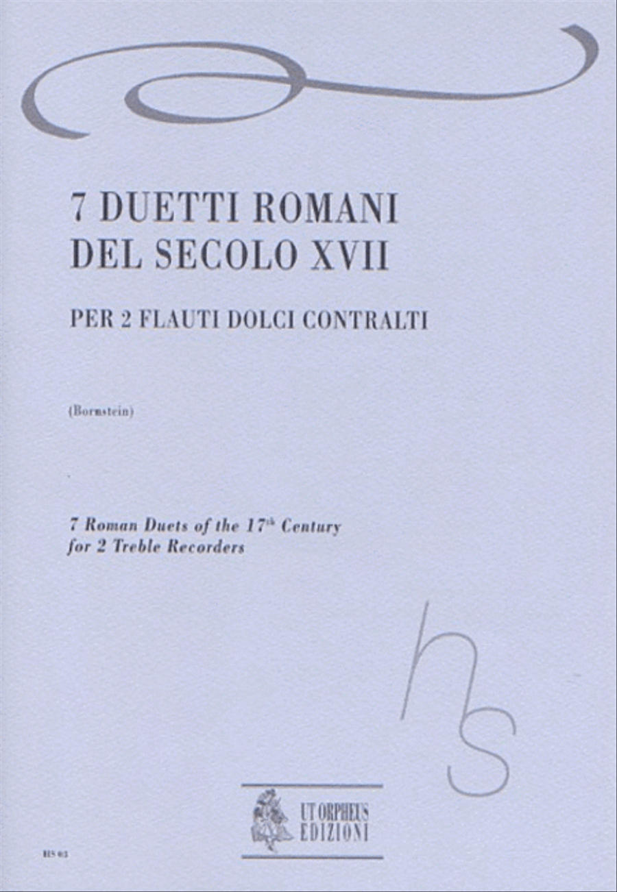 7 Roman Duets of the 17th century for 2 Treble Recorders Woodwind Duet scores gallery preview page 1