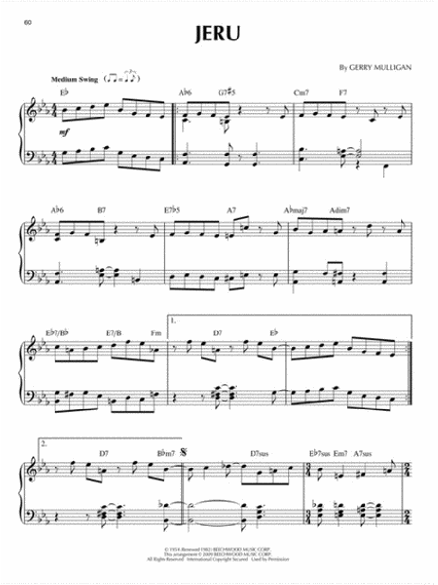 Cool Jazz Piano Solo scores gallery preview page 5
