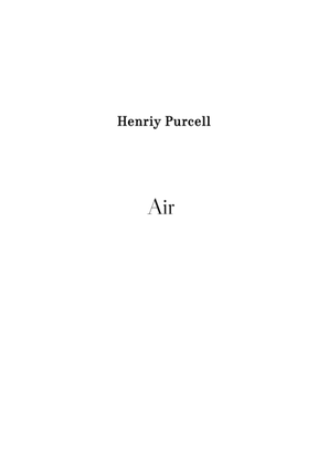 Book cover for Air - Henry Purcell