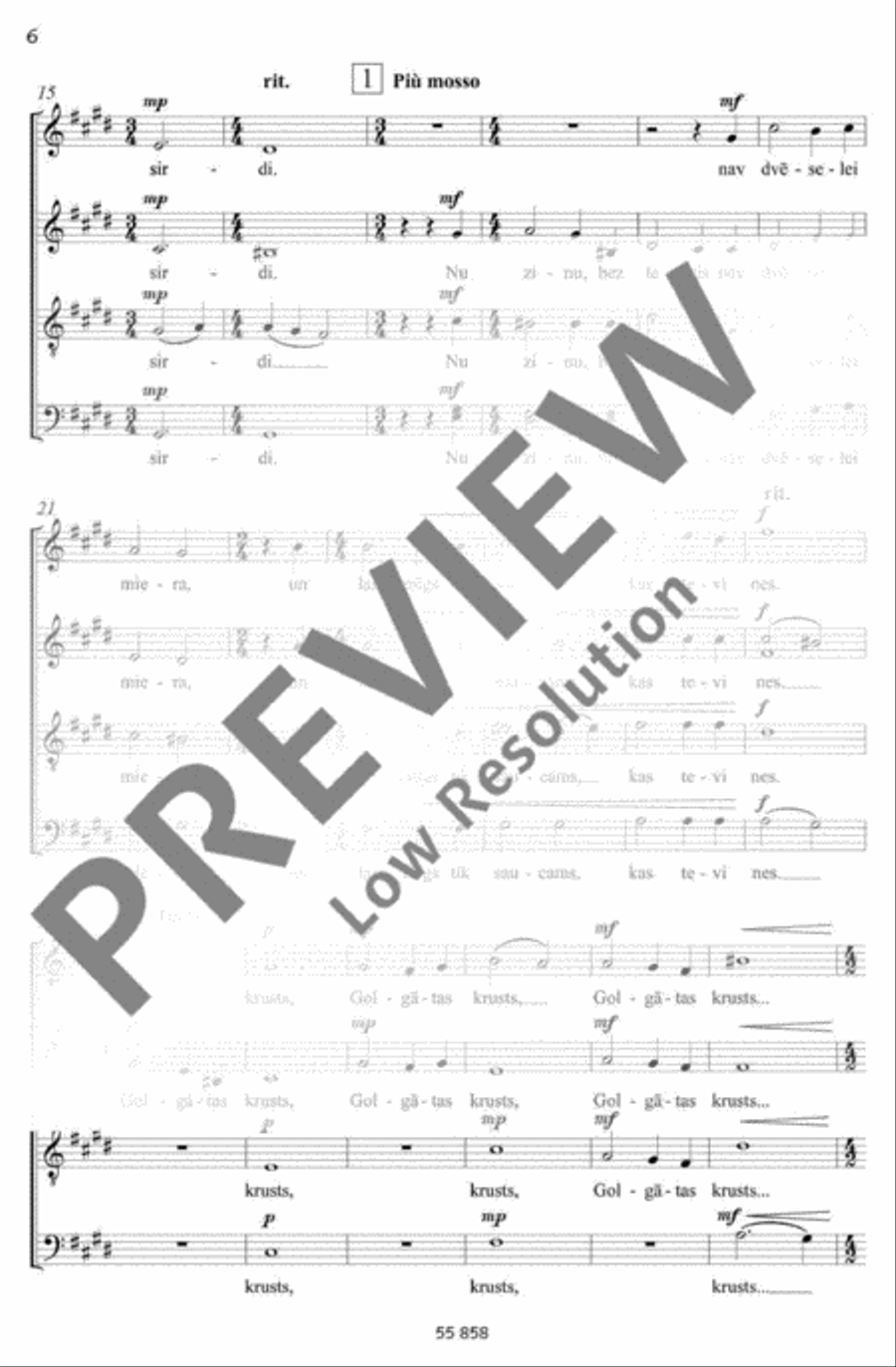 Golgātas krusts A Cappella scores gallery preview page 7