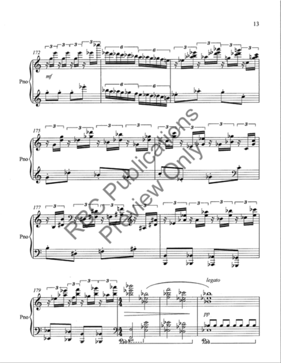 Three Preludes Piano Solo scores gallery preview page 16