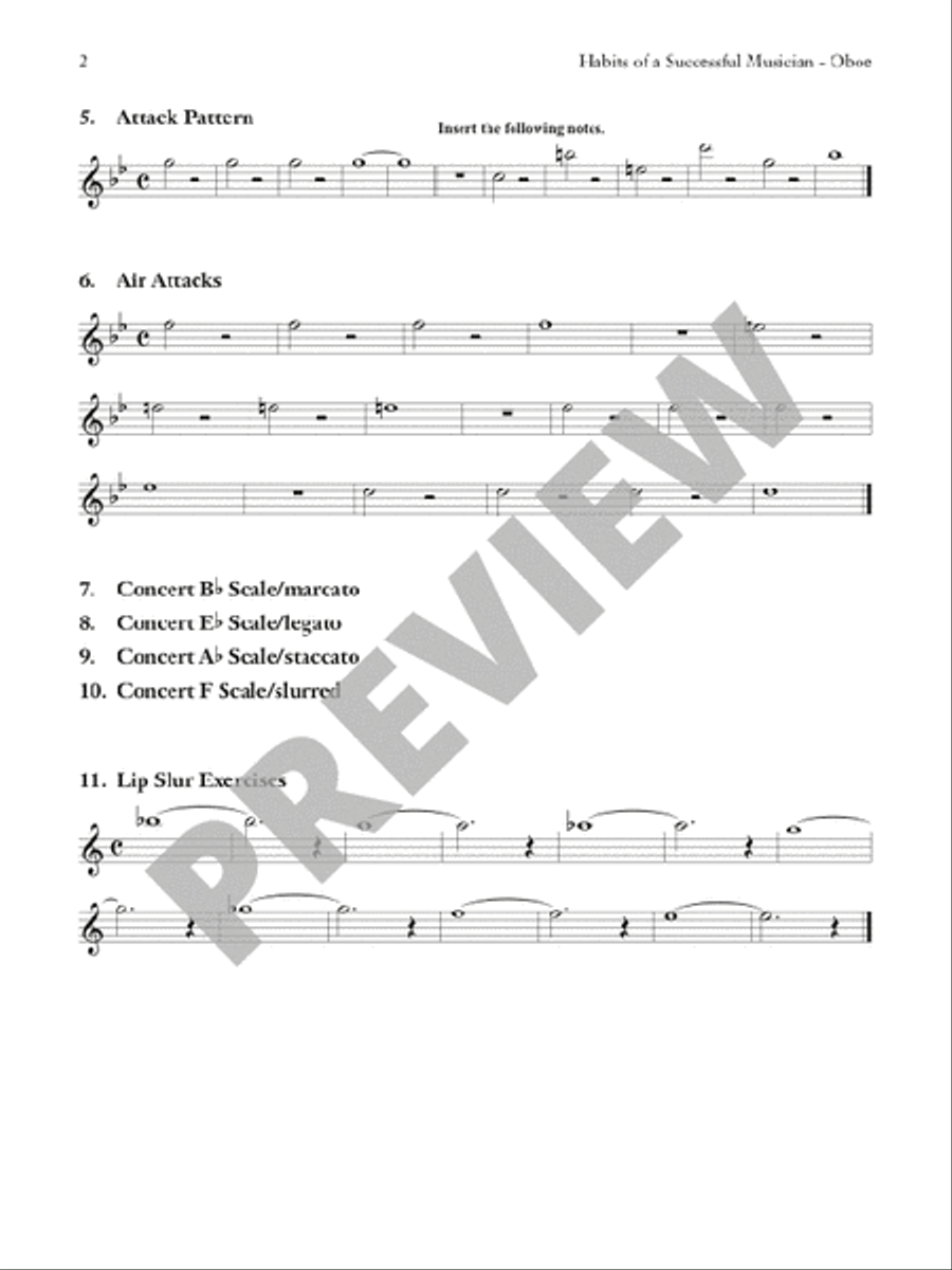 Habits of a Successful Musician - Oboe Concert Band Methods scores gallery preview page 8