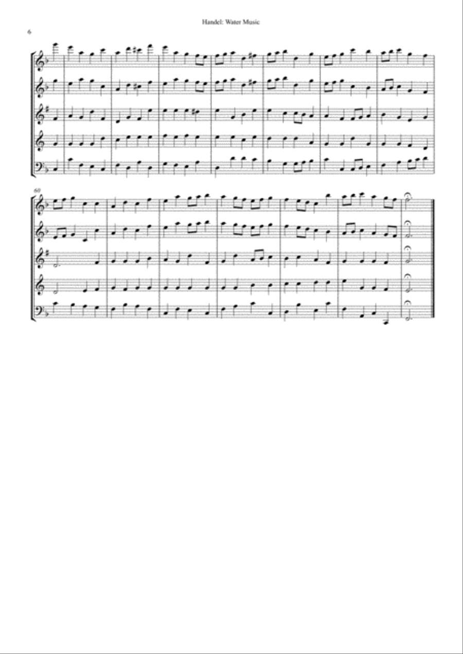 Handel: 6 Movements from 